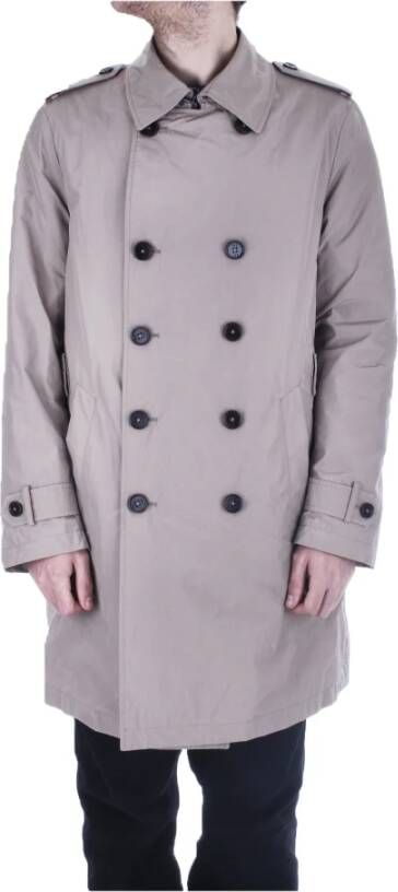 Fay Double-Breasted Coats Bruin Heren
