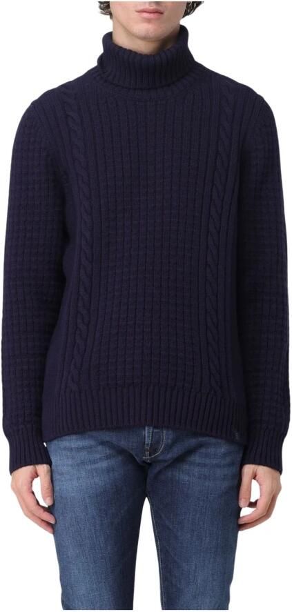 Fay Stijlvolle Gebreide Top Blue Heren