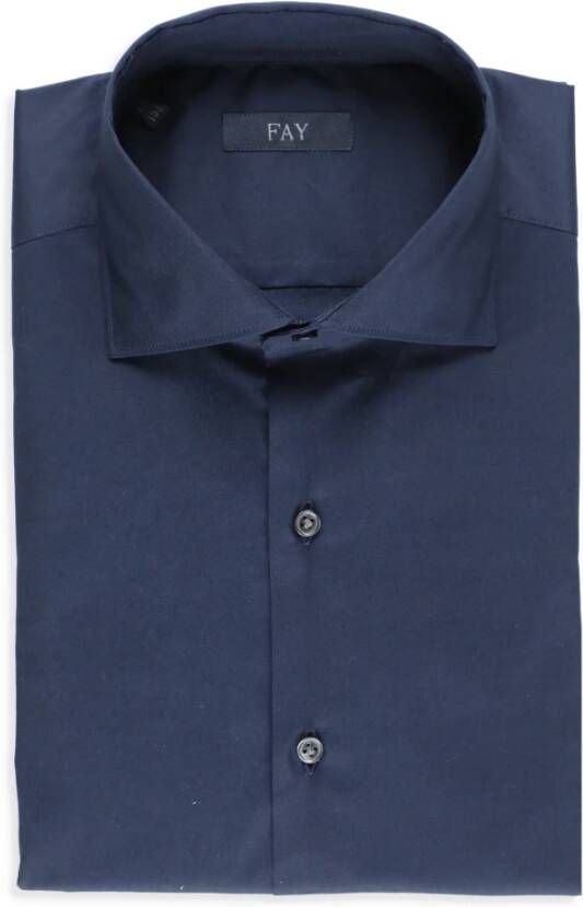 Fay Formal Shirts Blauw Heren