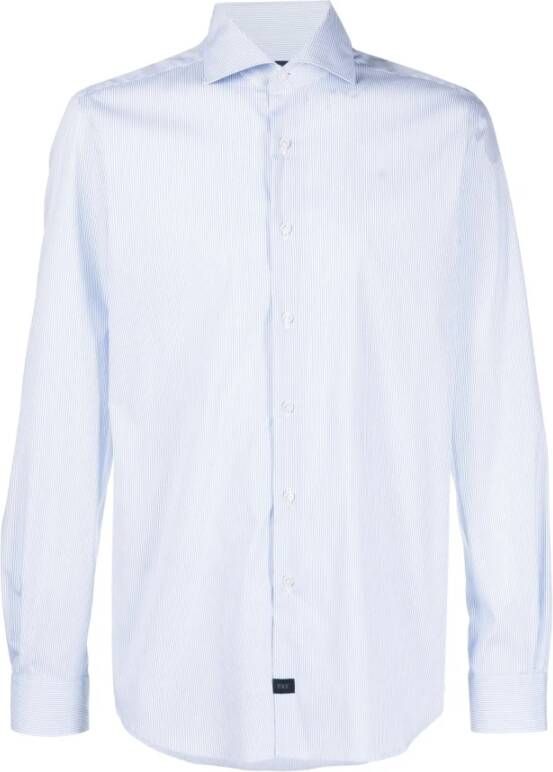 Fay Formal Shirts Blauw Heren