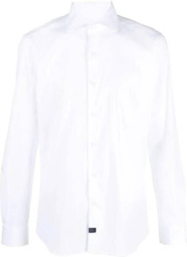 Fay Witte Cutaway Kraag Shirt White Heren
