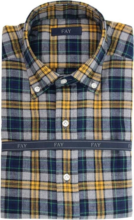 Fay Formele shirts Blauw Heren