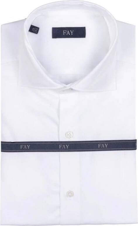 Fay Formele shirts Wit Heren