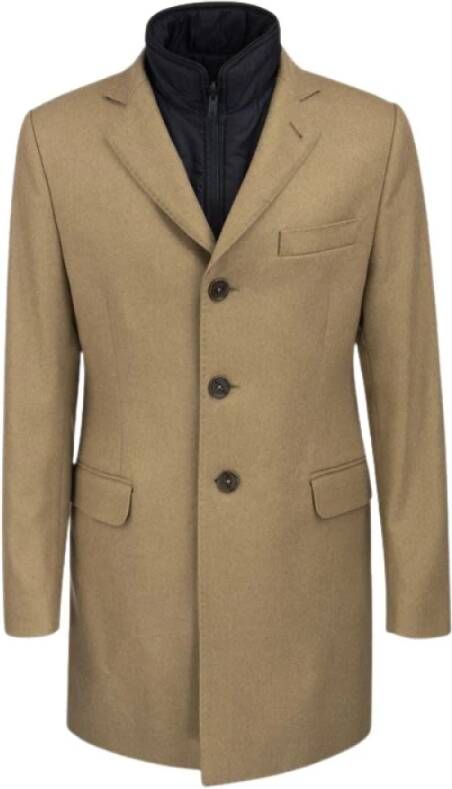 Fay Jas met enkele rij knopen Beige Heren