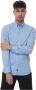Fay Normaal Overhemd Blauw Heren - Thumbnail 1