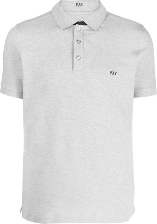 Fay Polo Shirts Grijs Heren