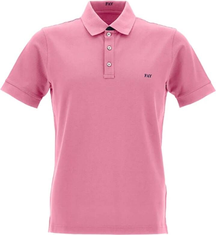 Fay T-shirts en Polos Roze Pink Heren