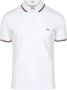 Fay Polo T-shirt met contrasterende bies White Heren - Thumbnail 1