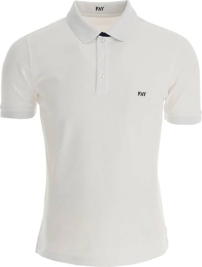 Fay Polo Shirt White Heren