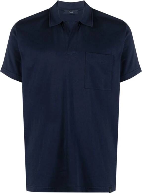 Fay Poloshirt Blauw Heren