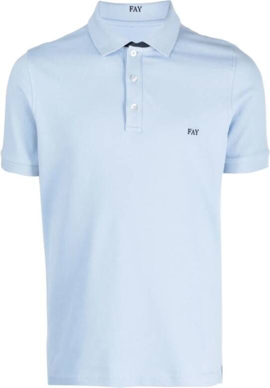 Fay Poloshirt Blauw Heren