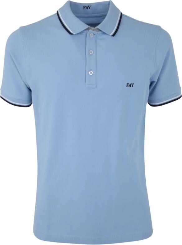 Fay Poloshirt Blauw Heren