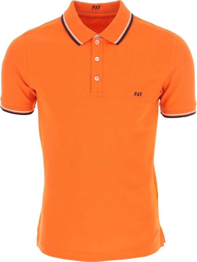 Fay Poloshirt Oranje Heren