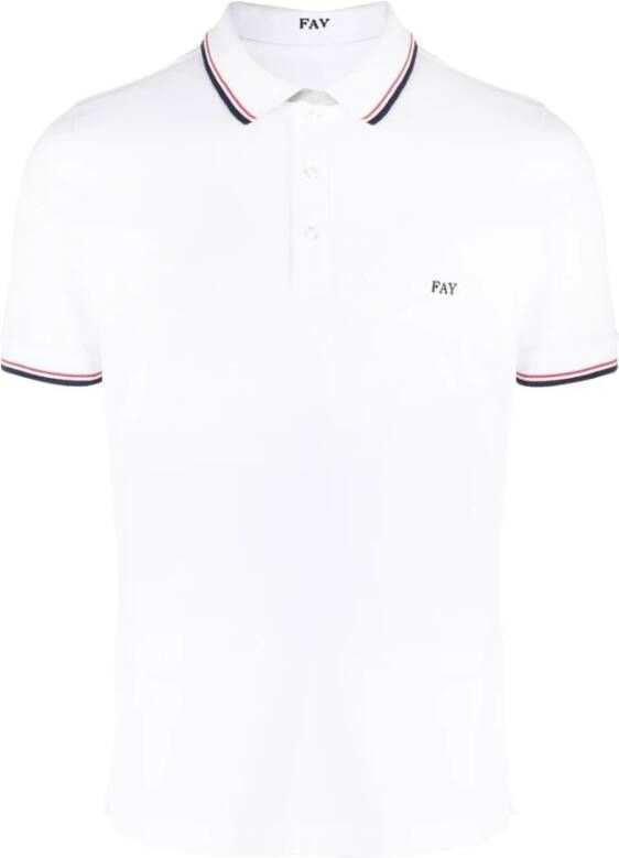 Fay Poloshirt Wit Heren