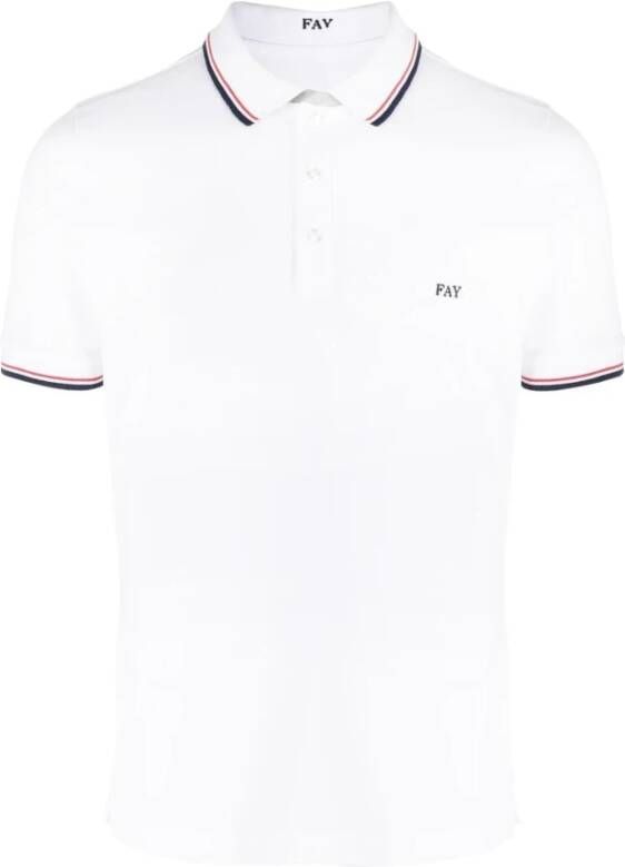 Fay Poloshirt White Heren