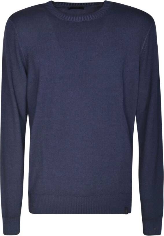 Fay Round-neck Knitwear Blauw Heren