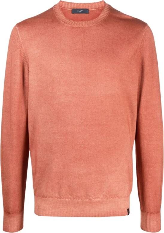 Fay Round-neck Knitwear Rood Heren