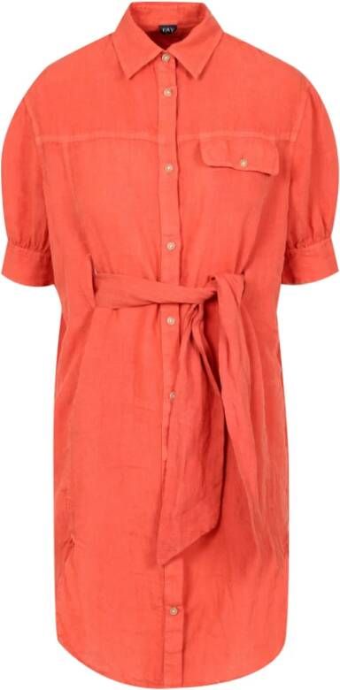Fay Shirt Dresses Oranje Dames