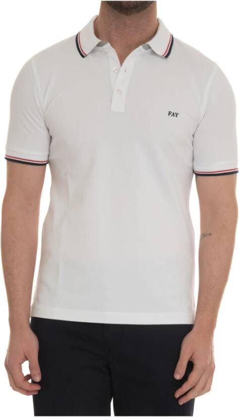 Fay Short sleeve polo shirt Wit Heren