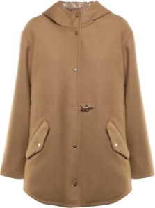 Fay Single-Breasted Coats Beige Dames