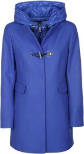 Fay Single-Breasted Coats Blauw Dames