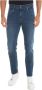 Fay Slim Fit Stone Washed Denim Jeans Blauw Heren - Thumbnail 1