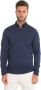 Fay Stone Washed Slim Fit Pullover Blauw Heren - Thumbnail 1