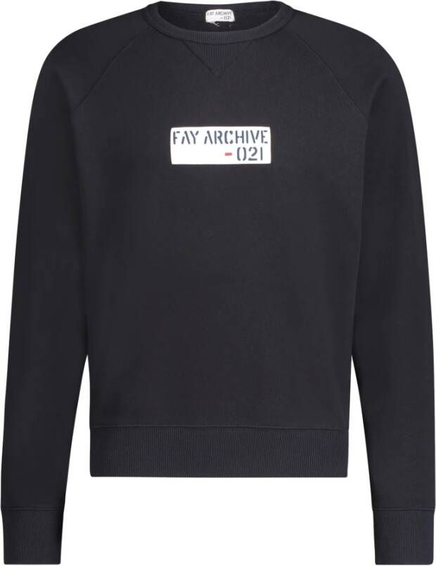 Fay Sweatshirt Blauw Heren
