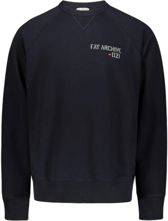 Fay Sweatshirt Blauw Heren