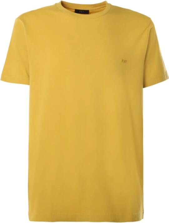 Fay T-shirt Yellow Heren