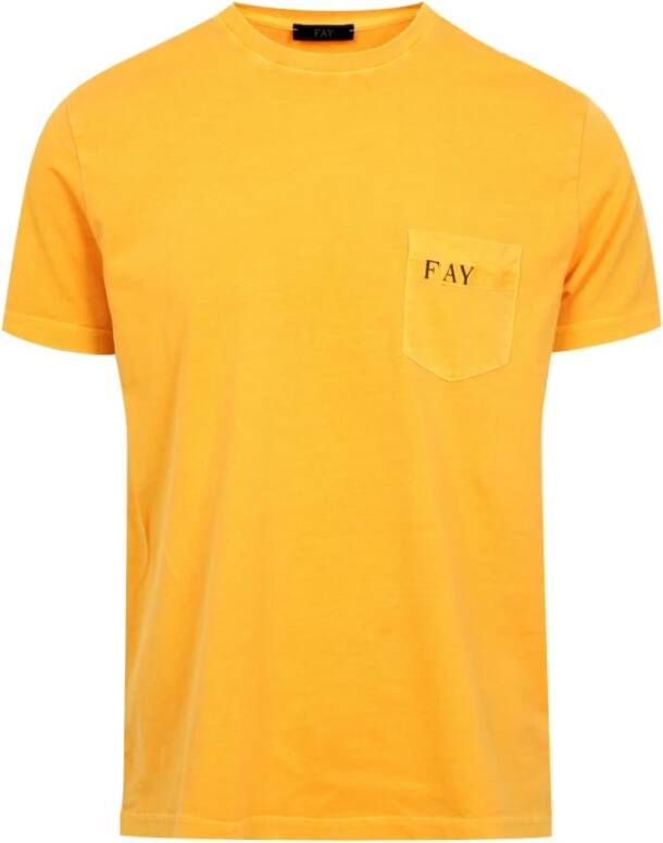 Fay T-shirt Geel Heren