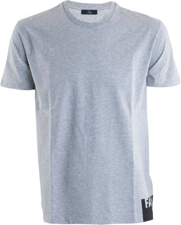 Fay T-shirt Grijs Heren