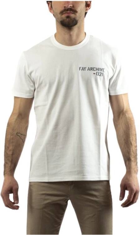 Fay T-shirt White Heren