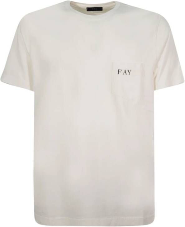 Fay T-shirt Wit Heren