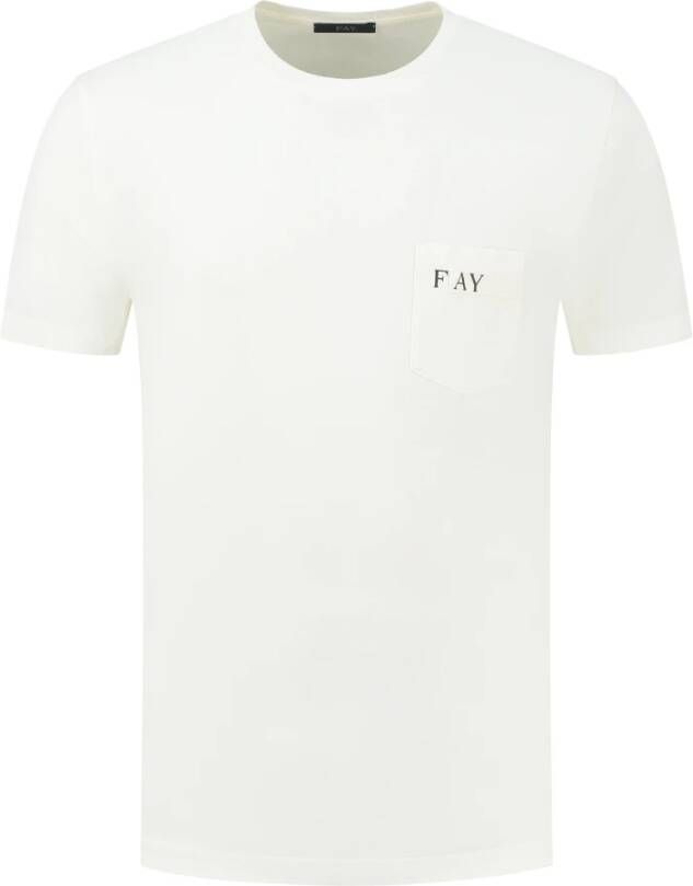 Fay T-shirt Wit Heren