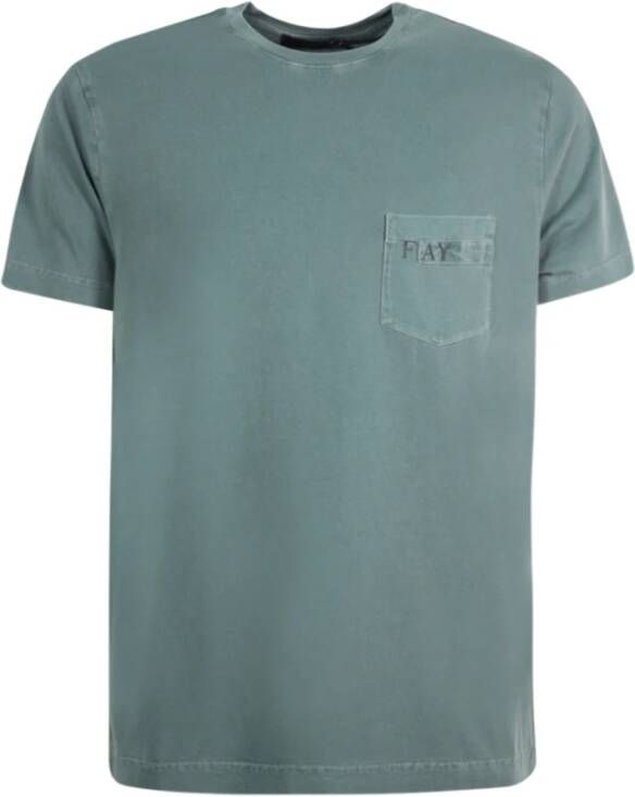 Fay T-Shirts Groen Heren