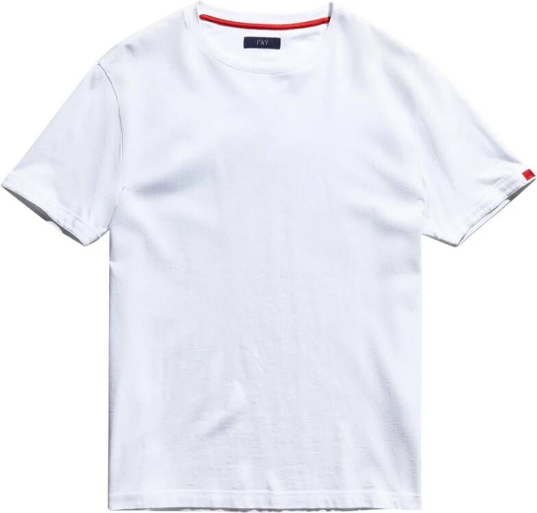 Fay T-Shirts Klassieke Collectie White Heren