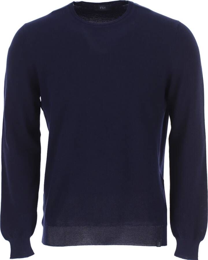 Fay Truien met ronde hals Blauw Heren