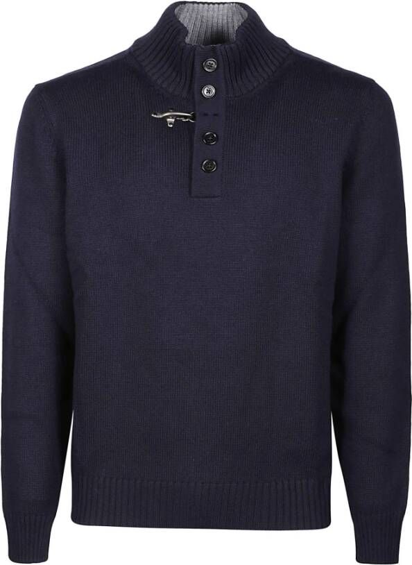 Fay Turtlenecks Blauw Heren