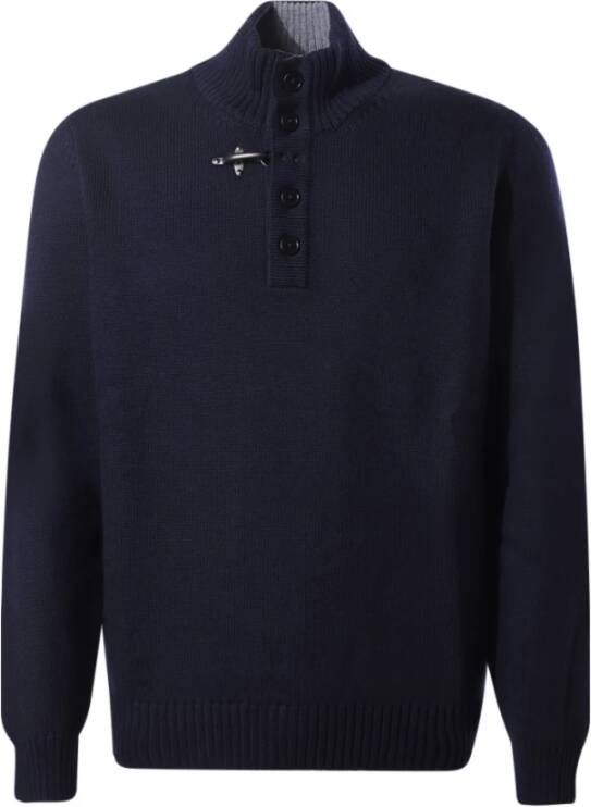 Fay Turtlenecks Blauw Heren