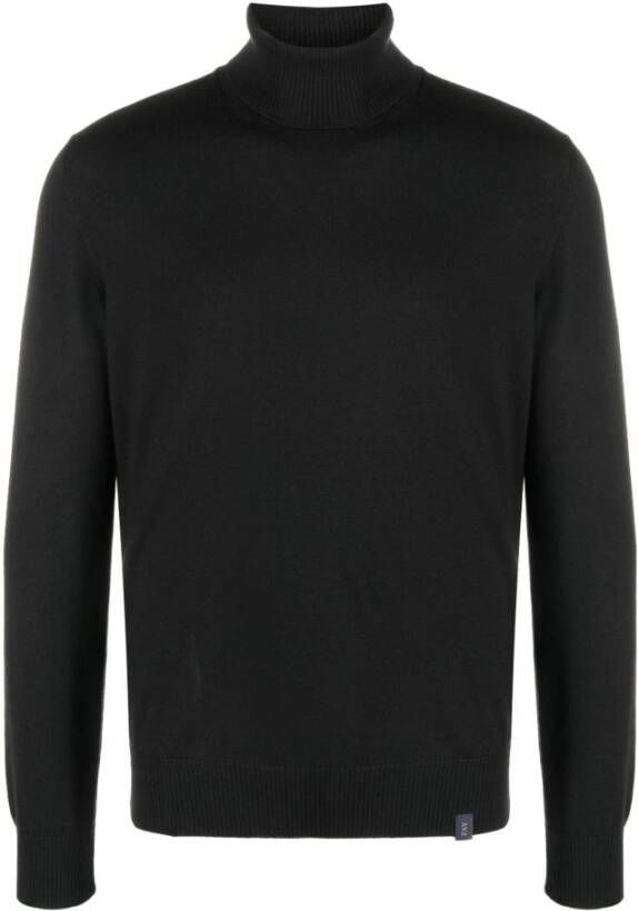Fay Zwarte Turtleneck Trui Black Heren