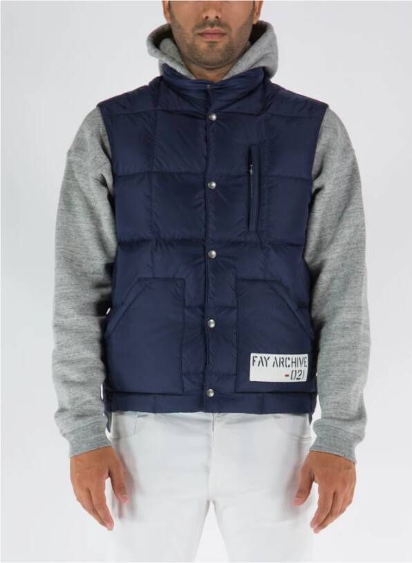 Fay Vests Blauw Heren