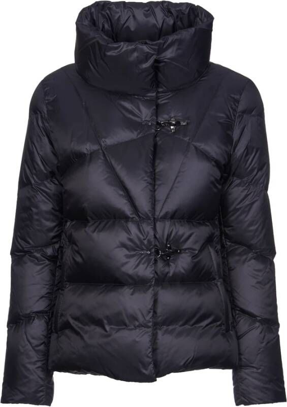 Fay Zwarte Pinafore Metalen Jassen Zwart Dames