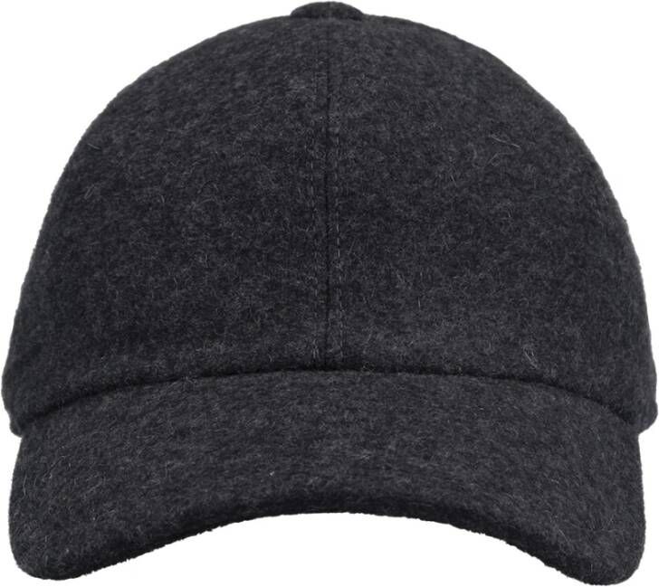 Fedeli Antraciet Cashmere Baseball Cap Gray Heren