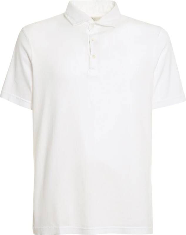 Fedeli Jersey Organic Giza Polo Shirt Wit Heren