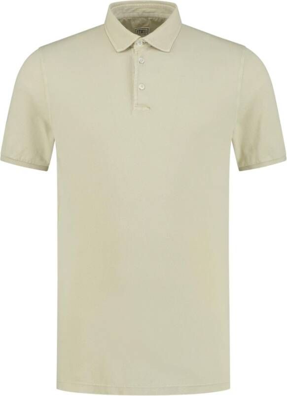 Fedeli Piquet Frosted Polo Beige Heren