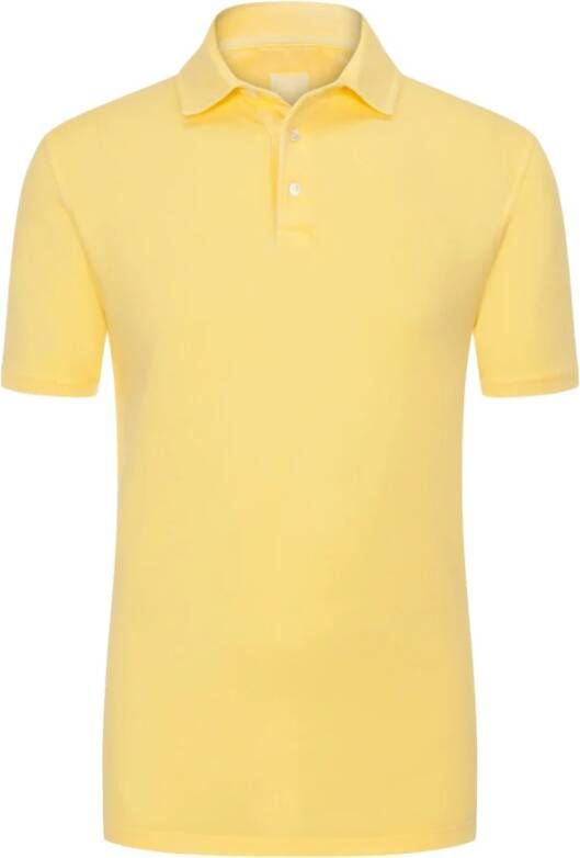 Fedeli Polo Shirt Yellow Heren