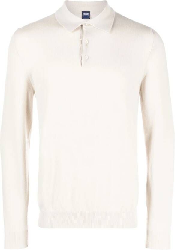 Fedeli Polo Shirts Beige Heren