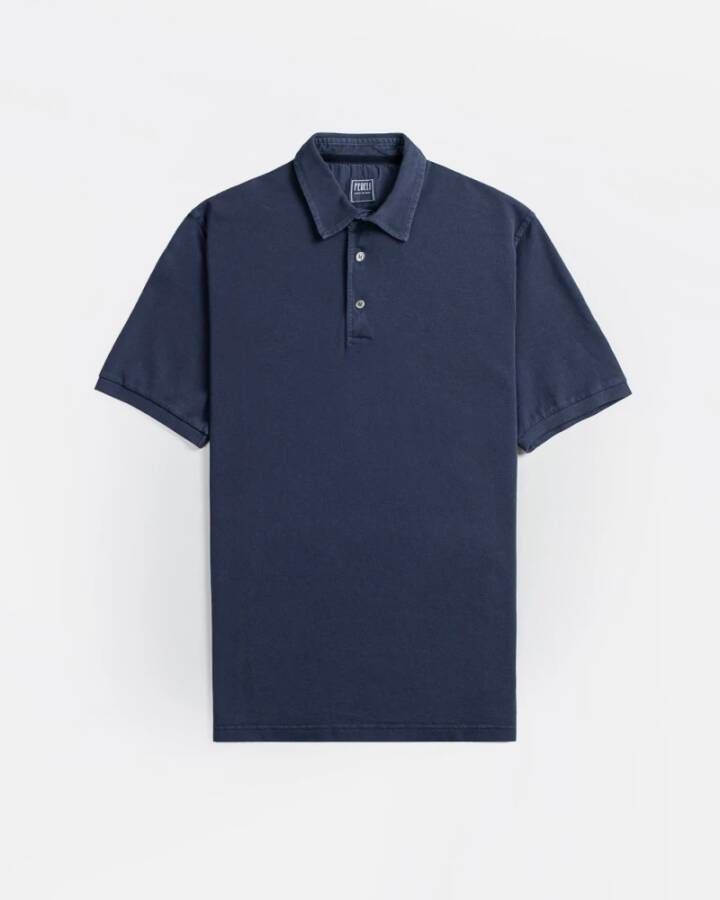 Fedeli Polo Shirts Blauw Heren
