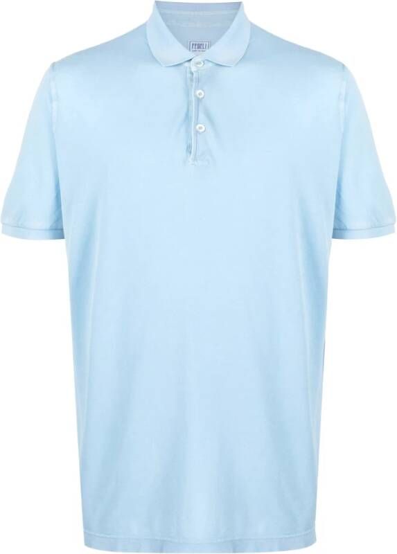 Fedeli Polo Shirts Blauw Heren